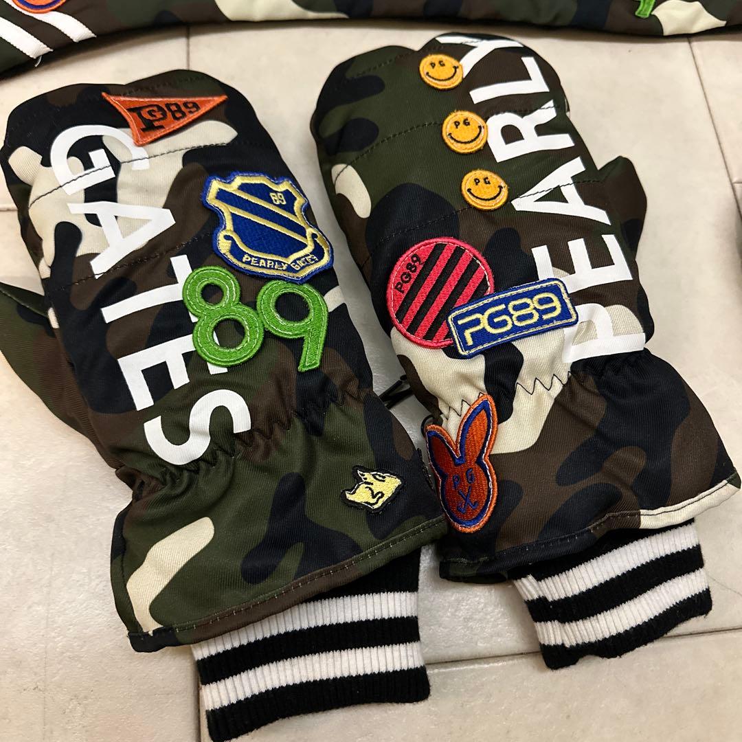 パーリーゲイツ カモワッペン ネックウォーマー イヤーウォーマー ミトン セット