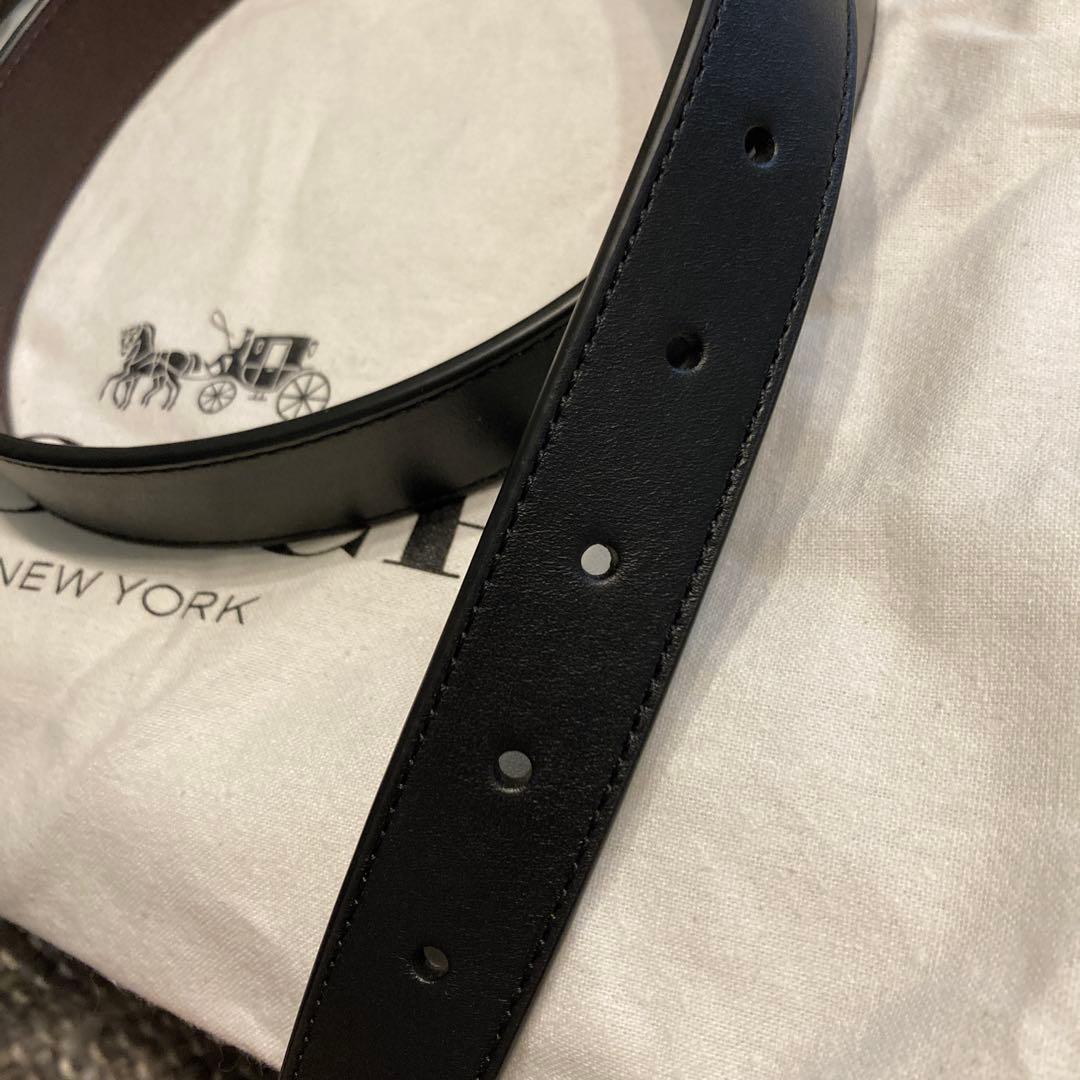 COACH ブラックレザーベルト