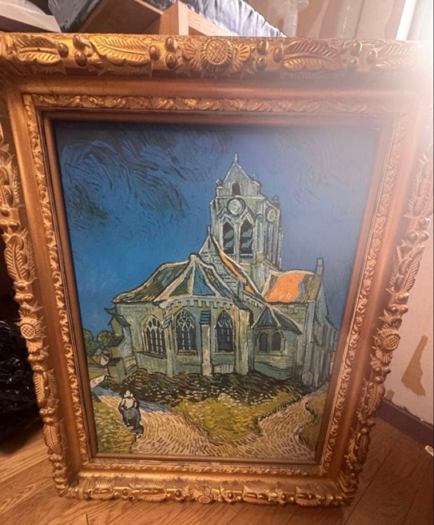 ゴッホペインティング　オーヴェルの教会