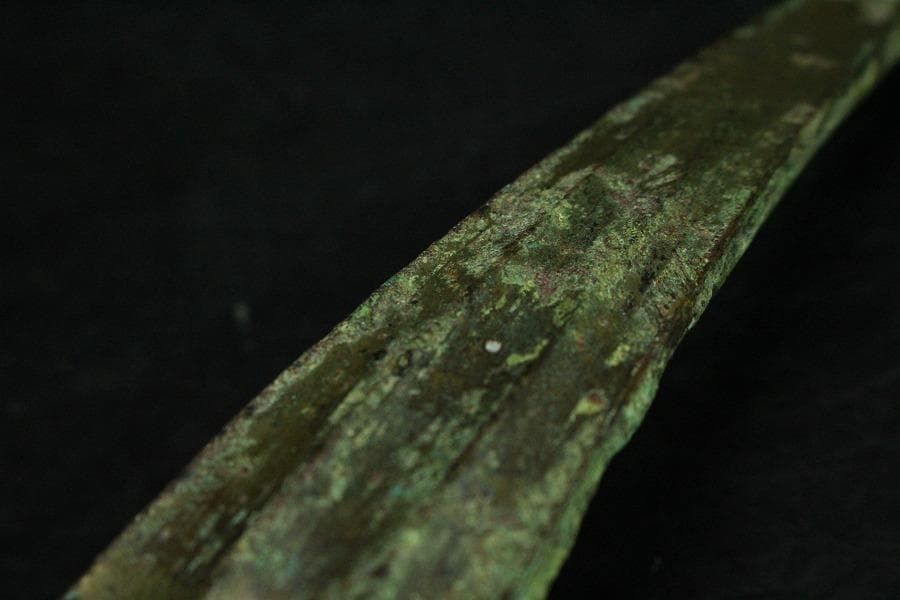 中国美術 戦国 青銅 帯駒 古美術(K-LC965)