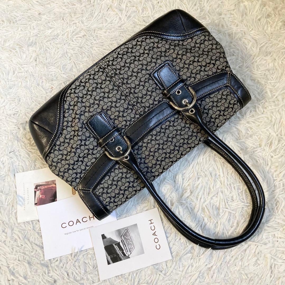 極美品 vintage coach old mini Boston flap