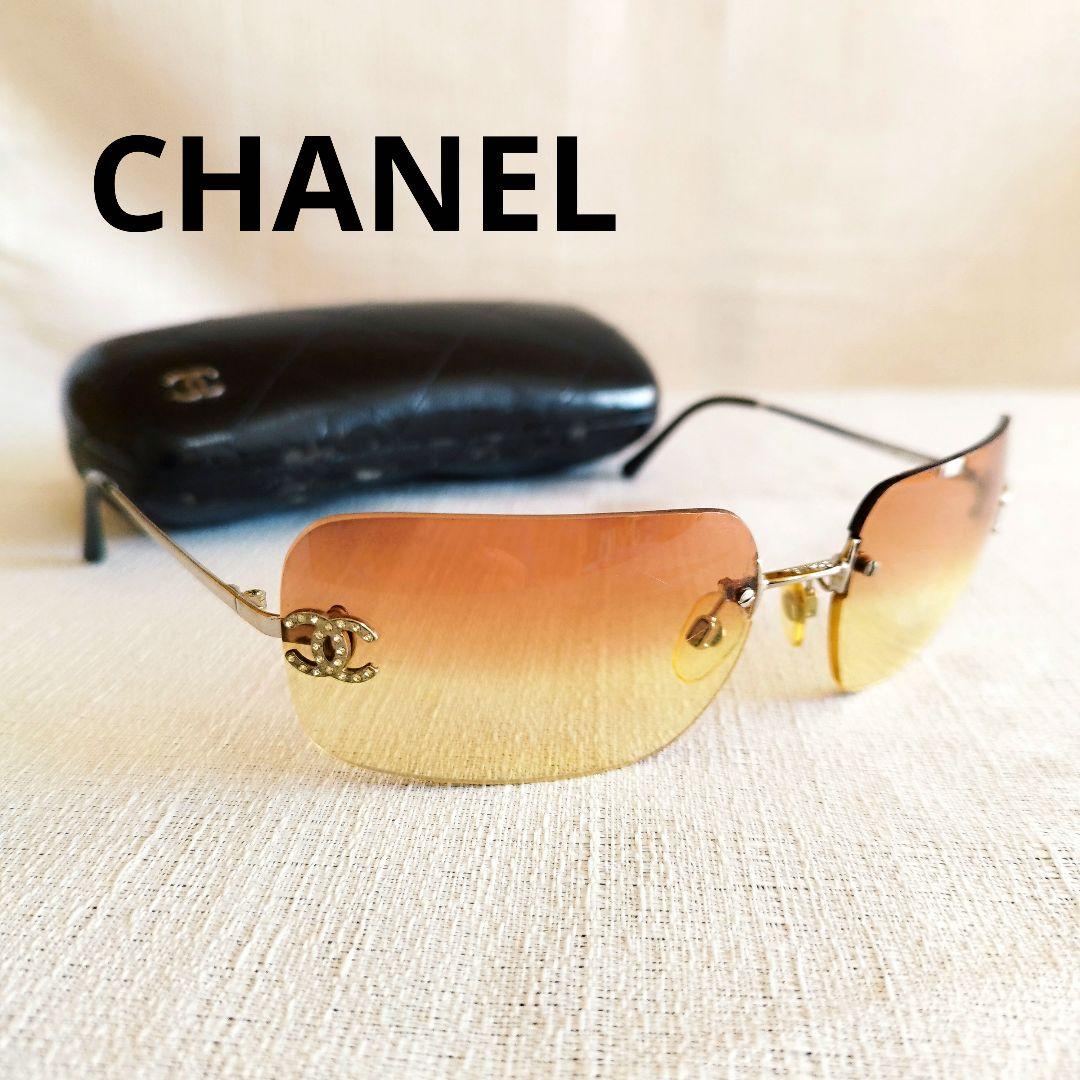 シャネル　サングラス　4017-D　グラデーション　ココマーク　リムレス