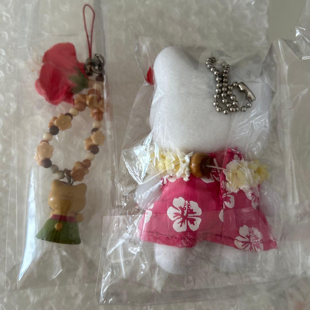 キティ　ハワイ　キーホルダー　マスコット　根付け