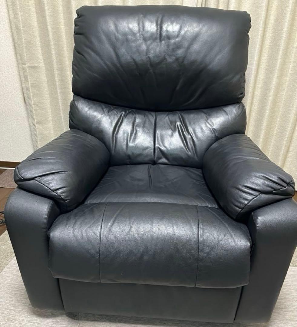 お値下げしました！【ニトリ】電動リクライニングソファ　1人掛レザーブラック