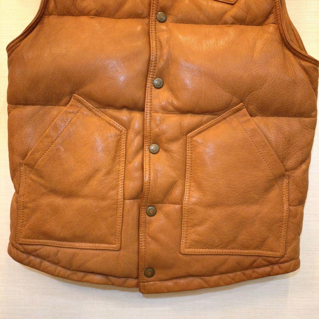 JACK ROSE　レザーダウンベスト美品 ブラウン系