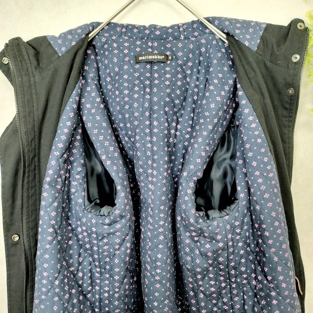 マリメッコ 2way モッズコートキルティング 総柄 花柄 ウォシャブル