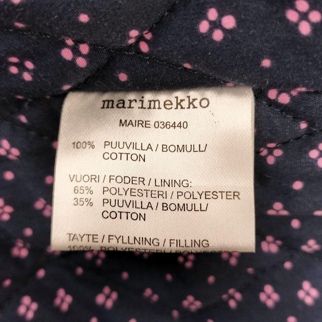 マリメッコ 2way モッズコートキルティング 総柄 花柄 ウォシャブル