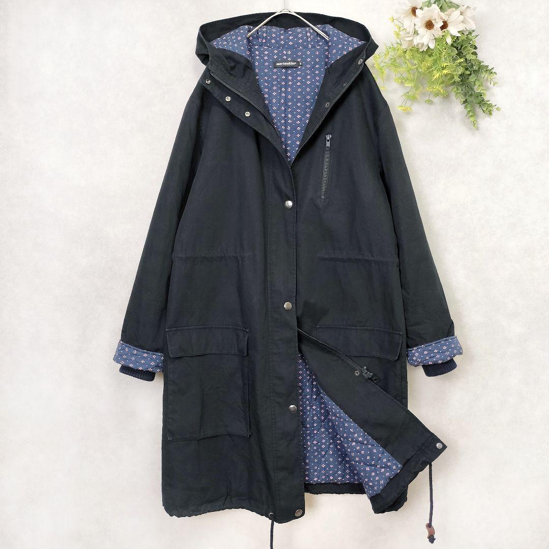 マリメッコ 2way モッズコートキルティング 総柄 花柄 ウォシャブル