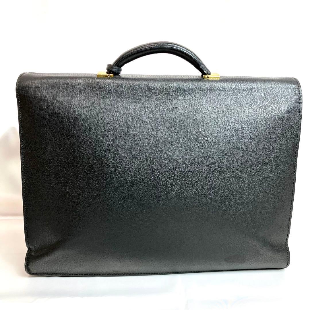 【美品】ヴァレクストラ　ブリーフケース　レザー　A4 ロゴ　ヴィンテージ