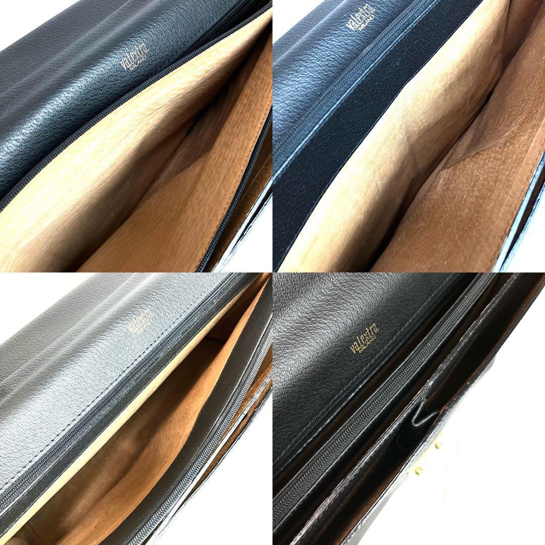 【美品】ヴァレクストラ　ブリーフケース　レザー　A4 ロゴ　ヴィンテージ