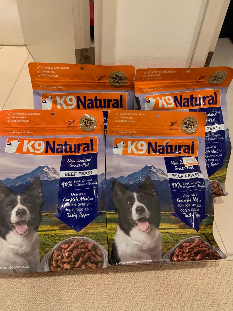 k9 ビーフリニューアル前500g ４袋 フリーズドライ　ペットフード