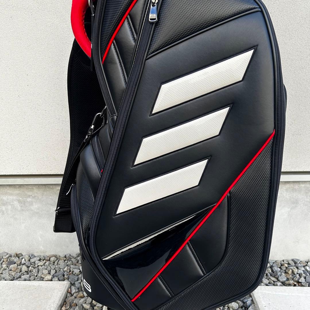 美品 アディダス ゴルフ adidas golf キャディバッグ 9.5型 黒