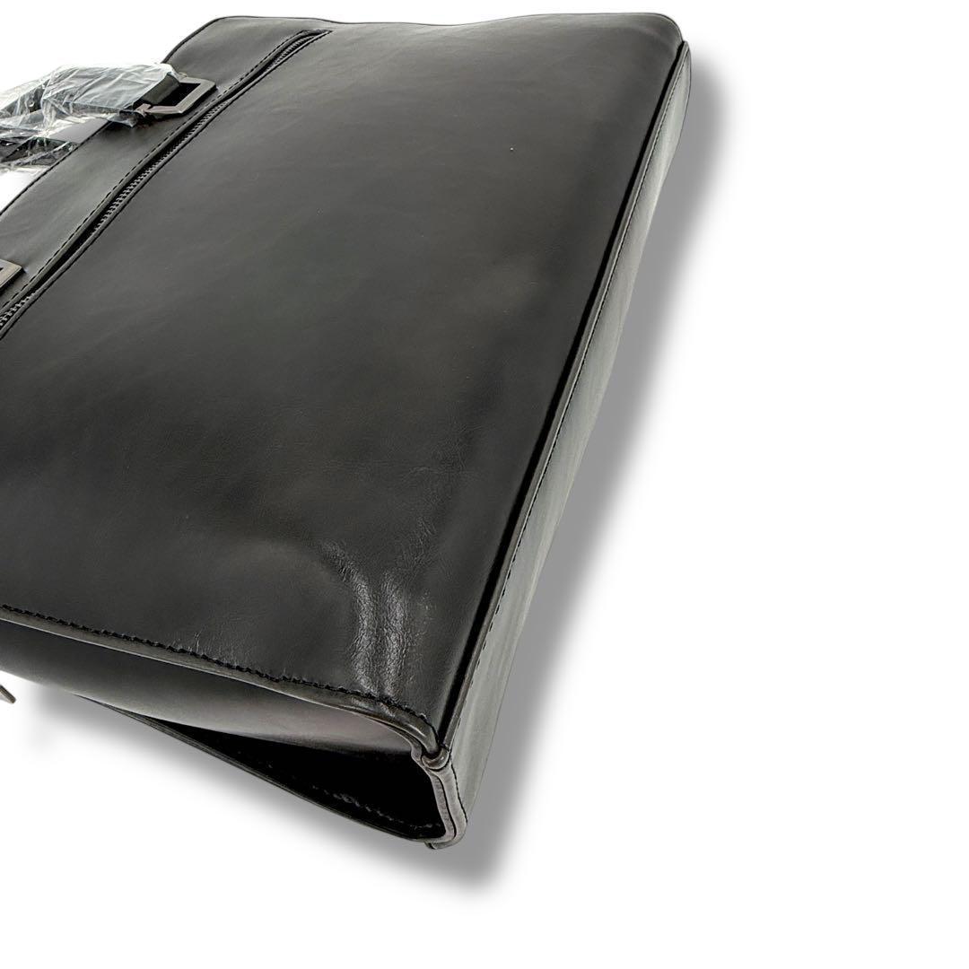 【未使用品】メンズ ビジネスバック ブリーフケース 2way レザー A4収納