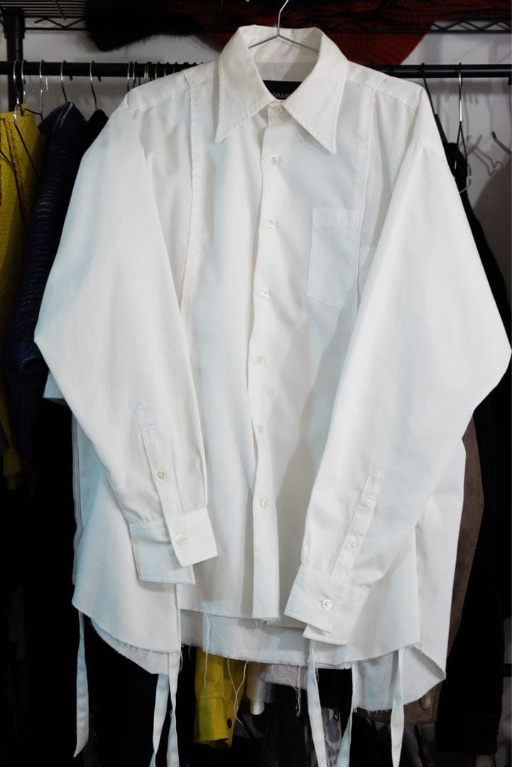 grancy 24ss ドッキングダメージデザインシャツ Sサイズ