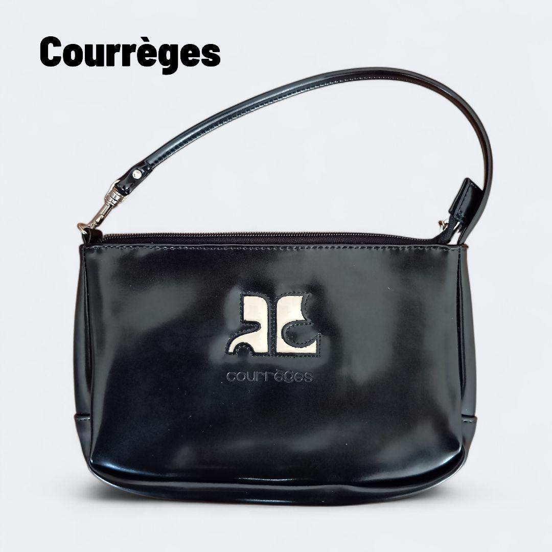 Courreges／クレージュ　ハンドバッグ　ブラック