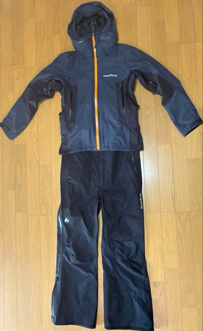 モンベル ドロワットパーカー、パウダートラック ビブ XSサイズ美品