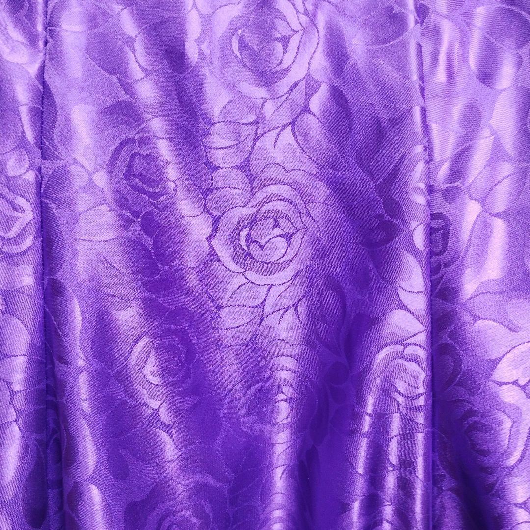 フラメンコスカート 紫色 フリル付き