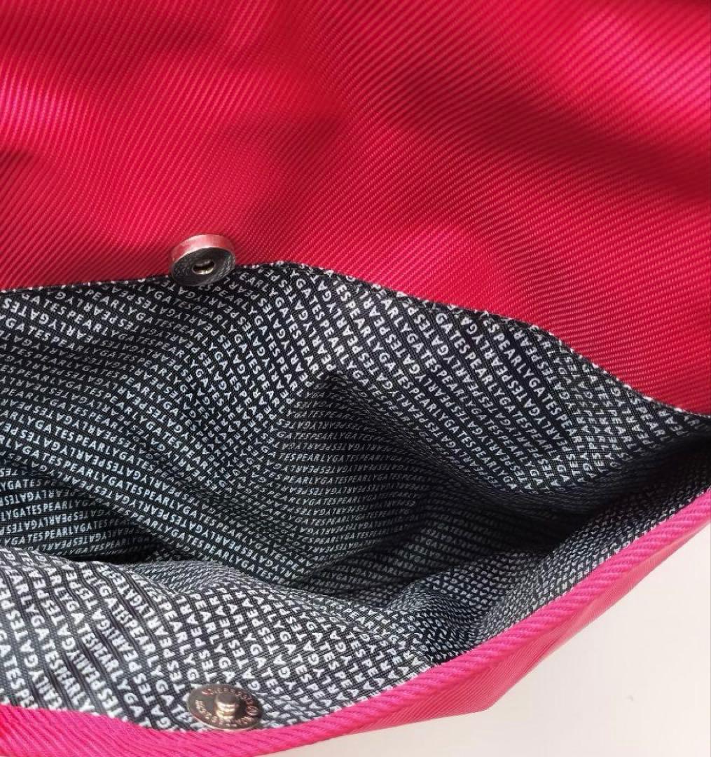 美品　パーリーゲイツ　ロッカーバッグ ゴルフ　大容量　内側総柄　濃ピンク