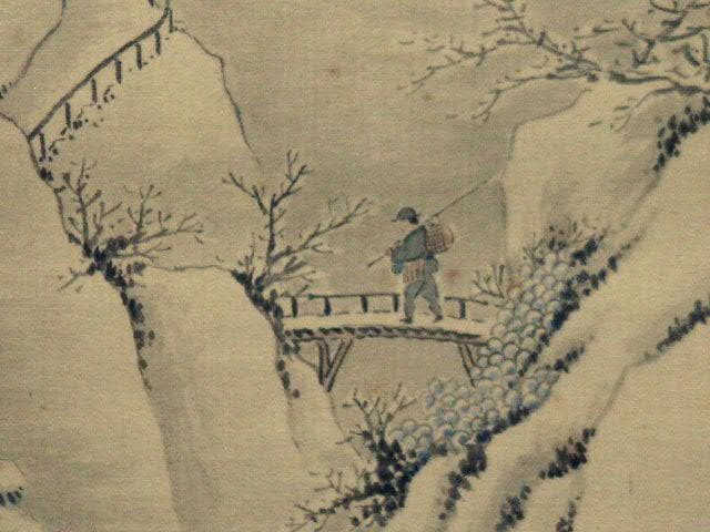 ♥掛軸　雪景図　原田 芳洲 　掛け軸　骨董品