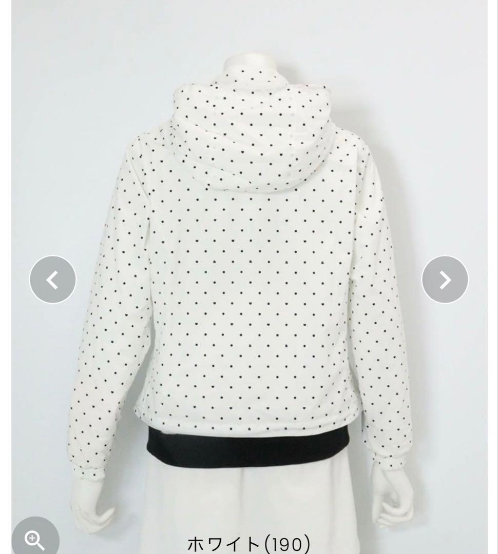 新作アルチビオ 保温撥水ドット柄ブルゾン 36 白 ジップジャケット