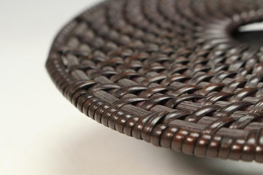 煎茶 古竹藤網 円形 瓶敷 大小 六件 まとめて(K-A908)