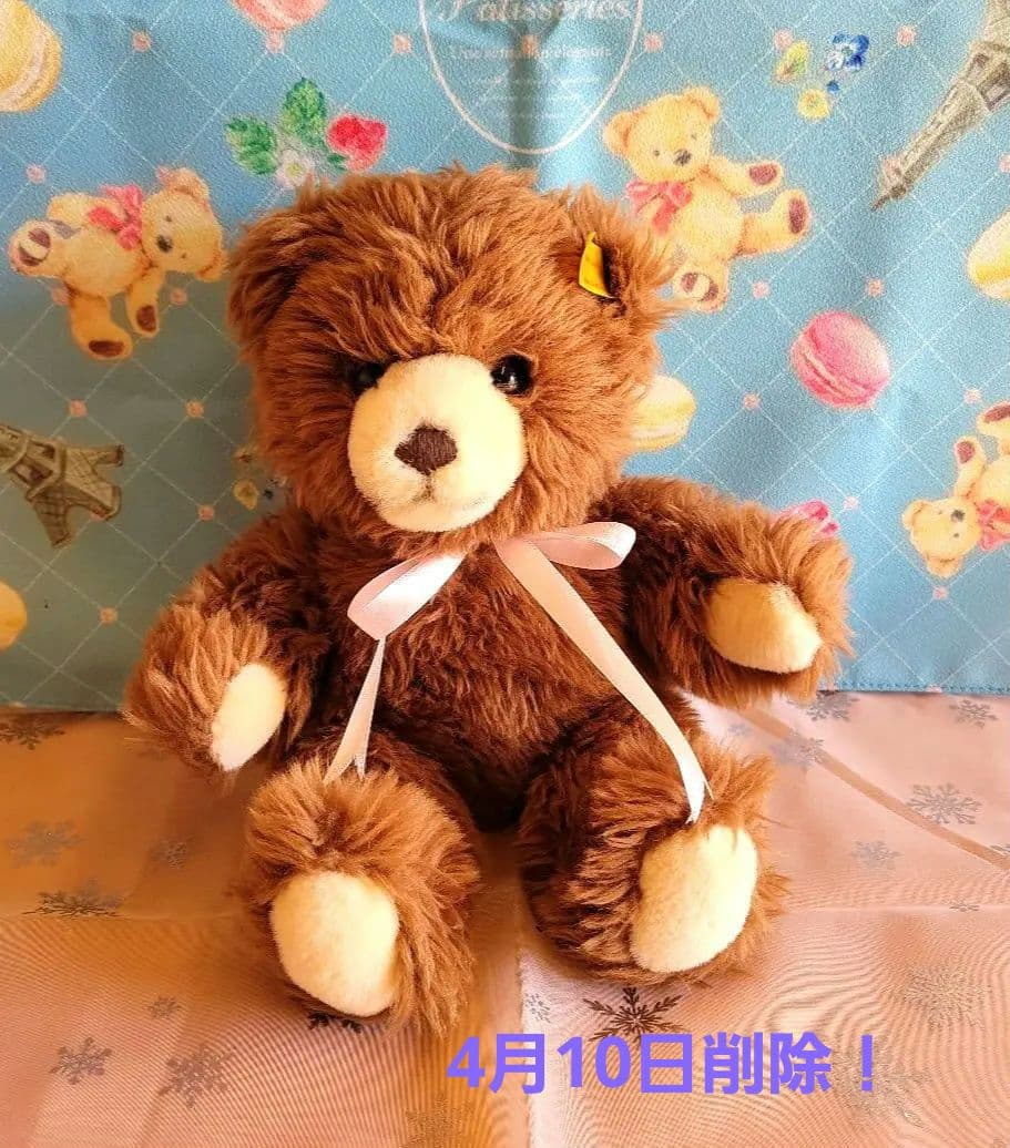 シュタイフ　Molly Teddy（モリーテディ）19678 ブラウン　リボン
