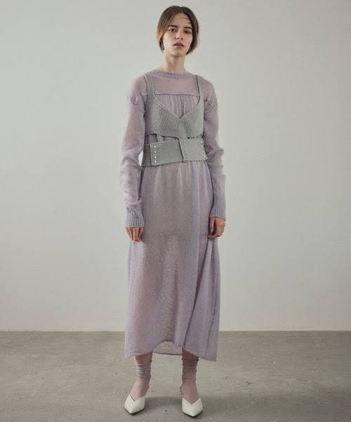 TAN ニットビスチェ