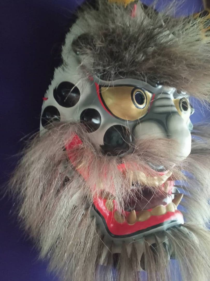 神楽面（鐘馗の鬼）　伝統工芸　石見神楽　広島神楽　芸北（北広島）　日本