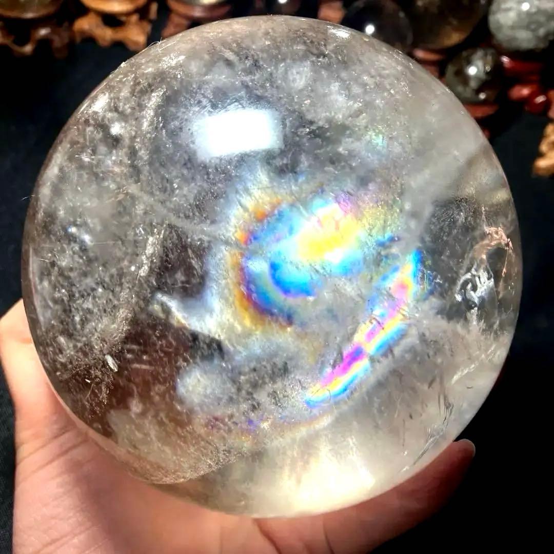 超超特大‼️120mm レインボーゴールドルチルクォーツ　金針水晶　パワーストーン