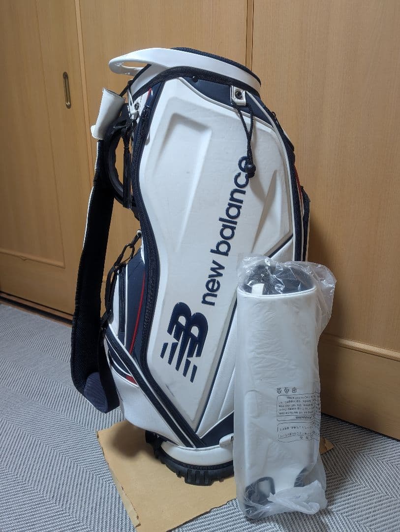 new balance ゴルフバッグ ホワイト/ネイビー