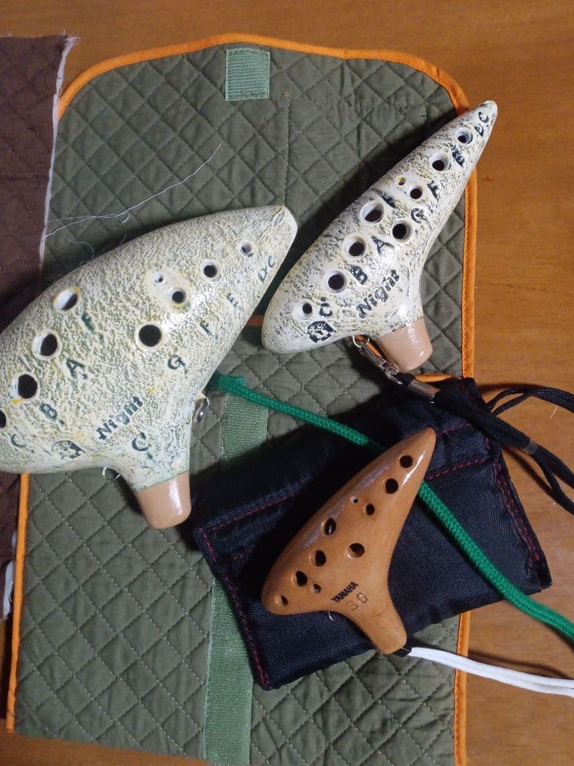 オカリナ5台セット（陶器製、複数サイズ）