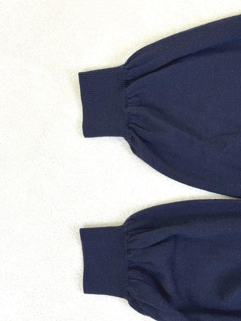 ORCIVALオーシバル　メタルボタンカーディガン　ボリュームスリーブ　紺色