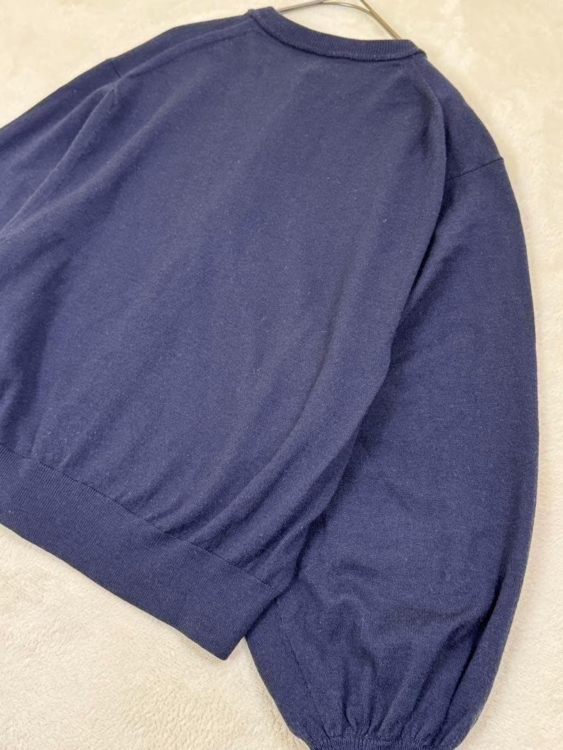 ORCIVALオーシバル　メタルボタンカーディガン　ボリュームスリーブ　紺色