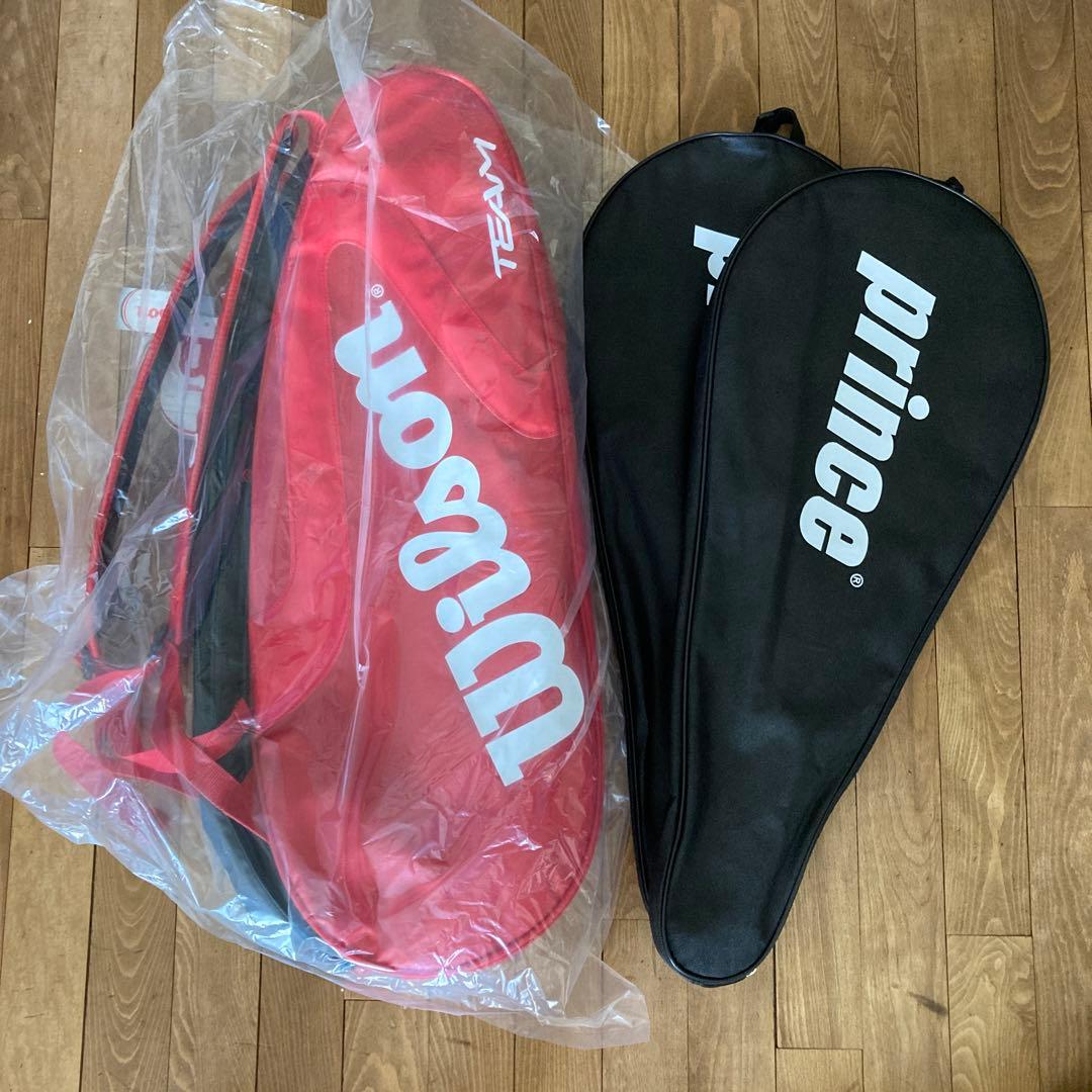 【新品】プリンステニスラケット2個とウィルソンのバックSET