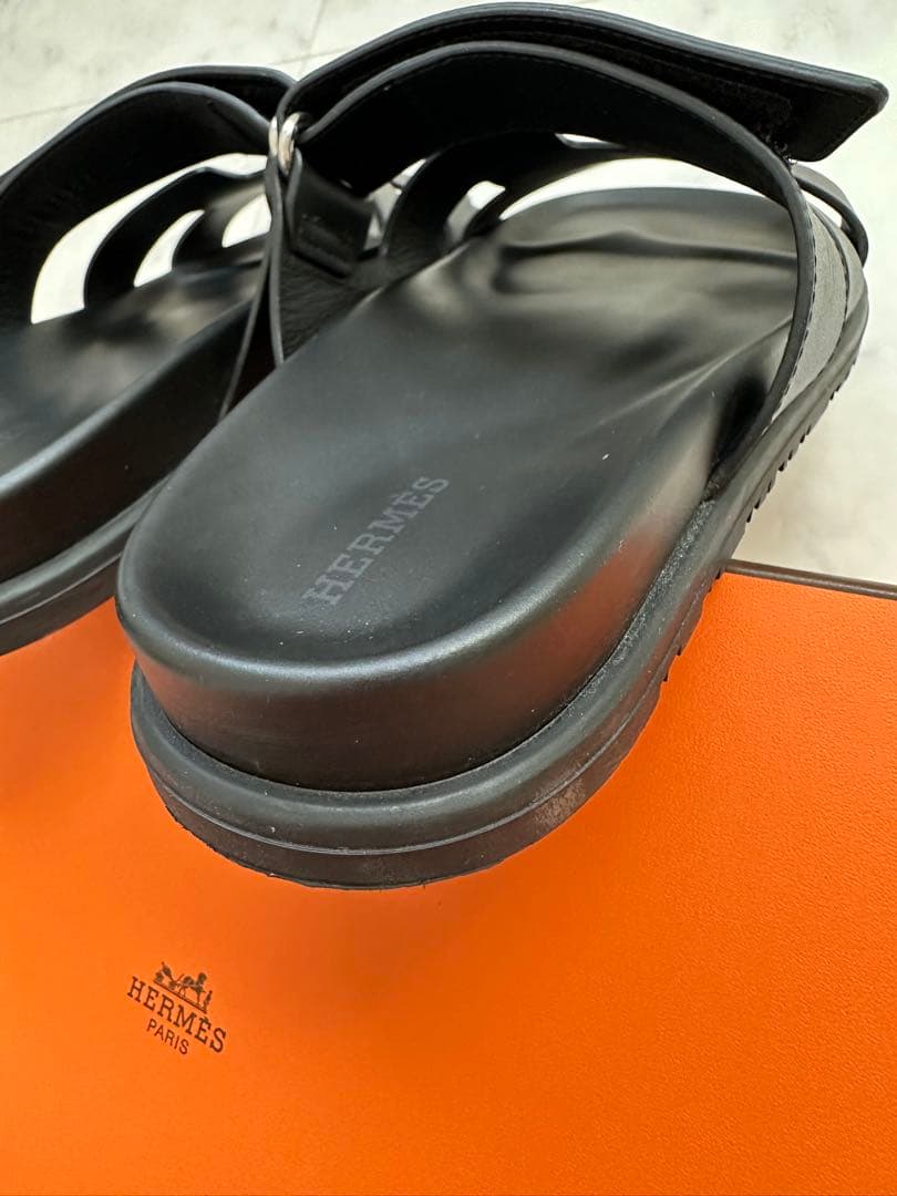 HERMES エルメス サンダル シプレ 37 ブラック