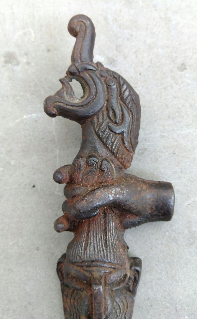 仏教法具 プルパ チベット密教 鉄製 アンティーク 呪具 霊具 ヴィンテージ