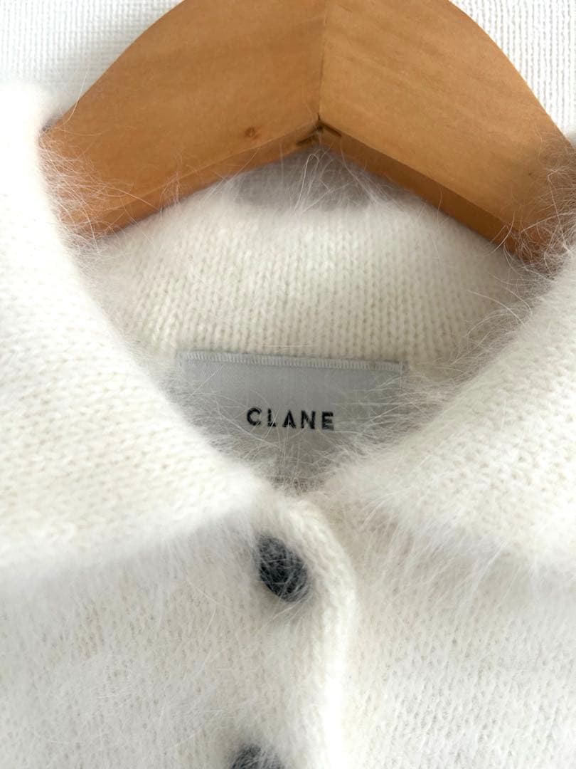 トップス clane ANGORA SHORT KNIT CARDIGAN