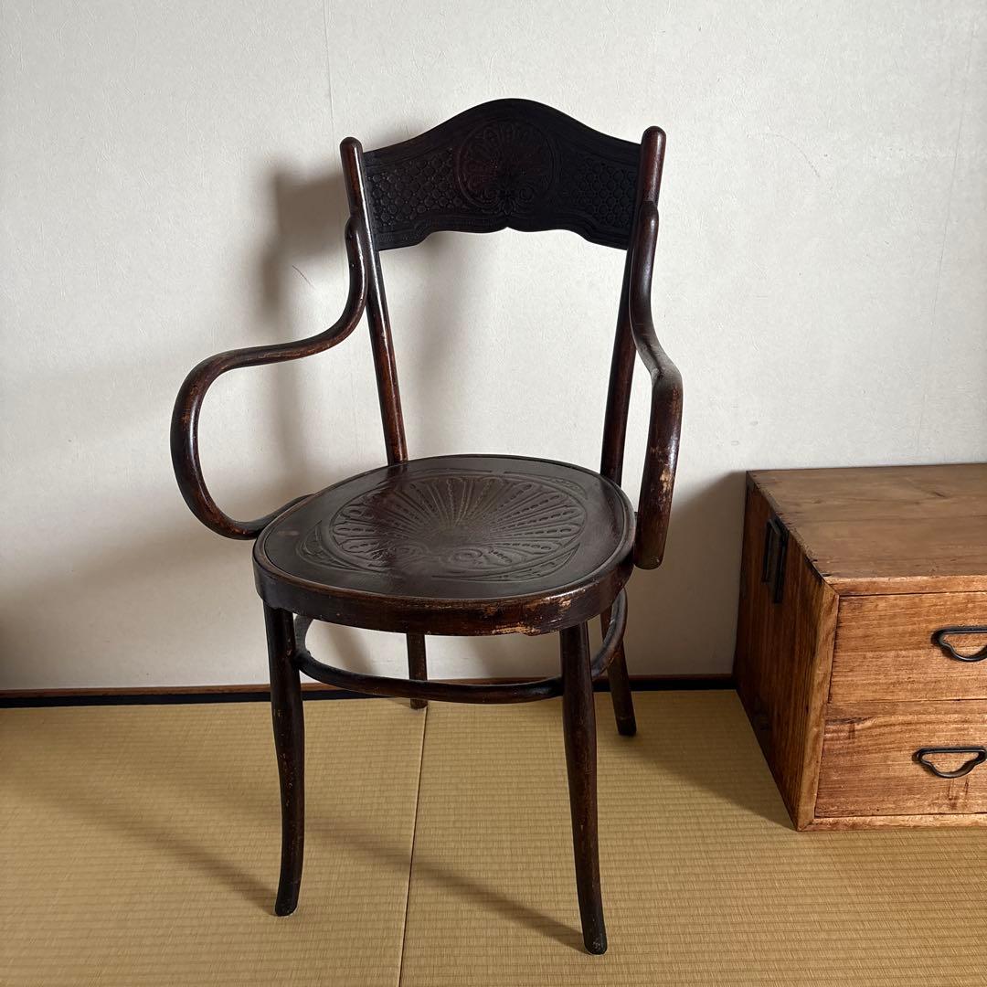 本日のみ値下げベンドウッドアームチェア●曲木木製チェアJ &J.Kornビーチ