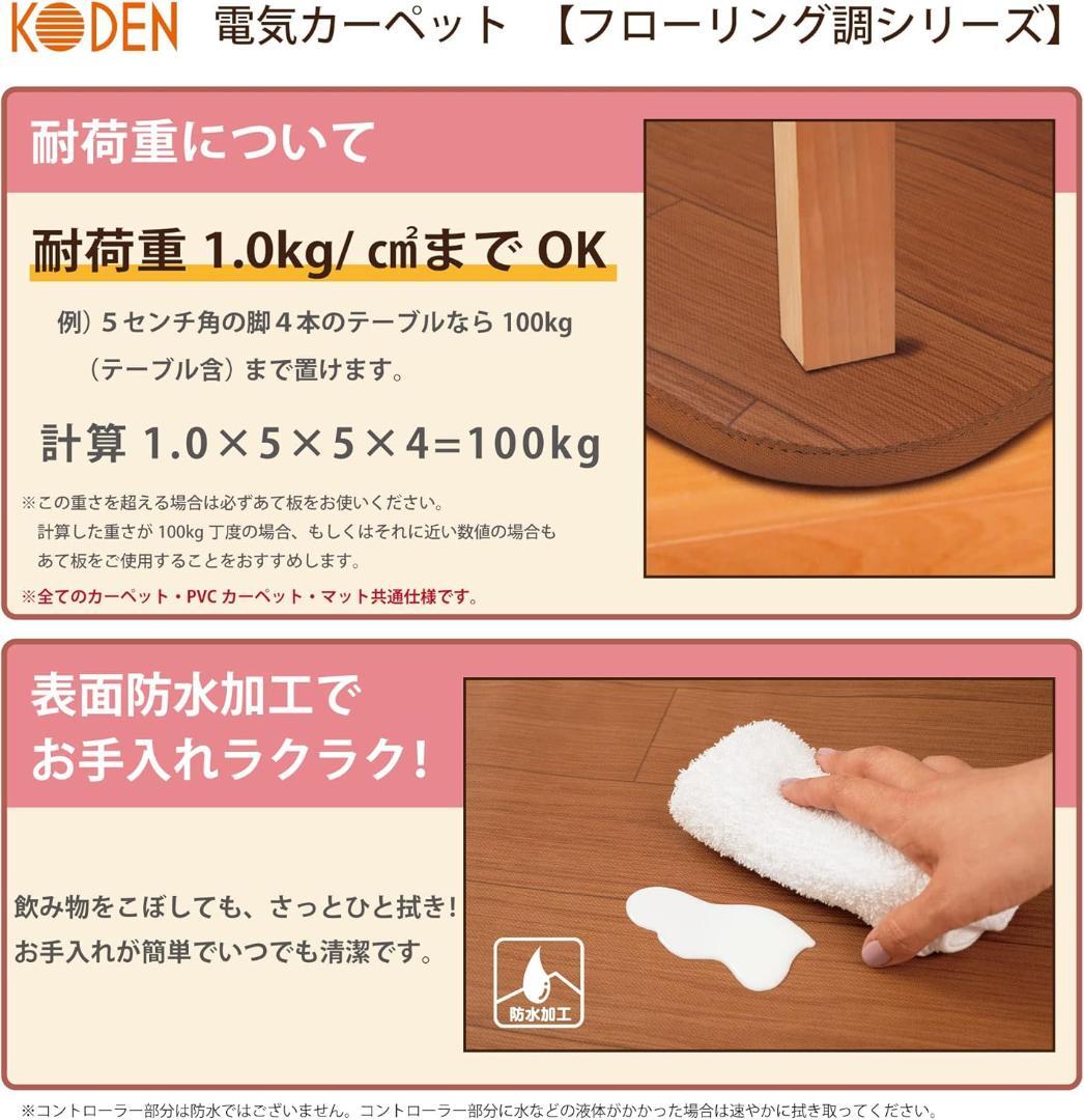 【新品・未開封・保証付】広電 電気カーペット1畳 ブラウン（フローリング調）