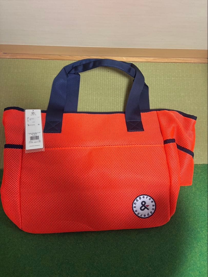 and per se メッシュトートバッグ オレンジ