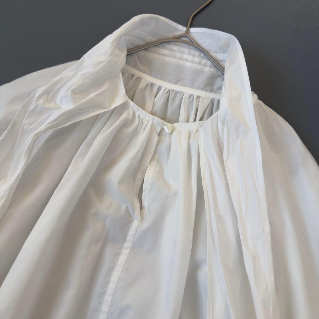 25年　新品　ユナイテッドアローズ コットンソリッド&ストライプボウタイブラウス