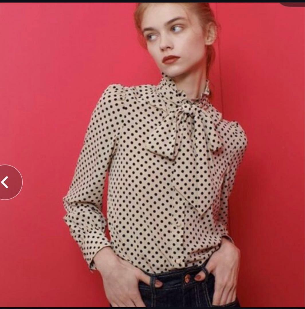 Loulou Willoughby ドット柄ブラウス