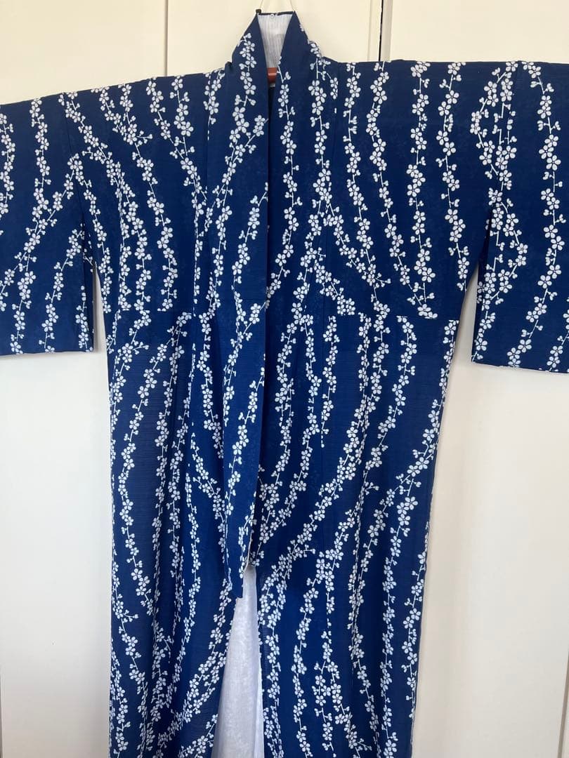 竺仙 浴衣　綿絽　枝垂れ梅