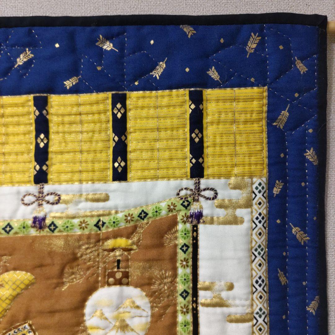 ✨④端午の節句パネル生地タペストリー[金糸使用]✨パッチワークキルトハンドメイド