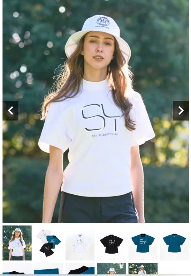 SY32 ゴルフ　レディース　半袖　ブルー　L