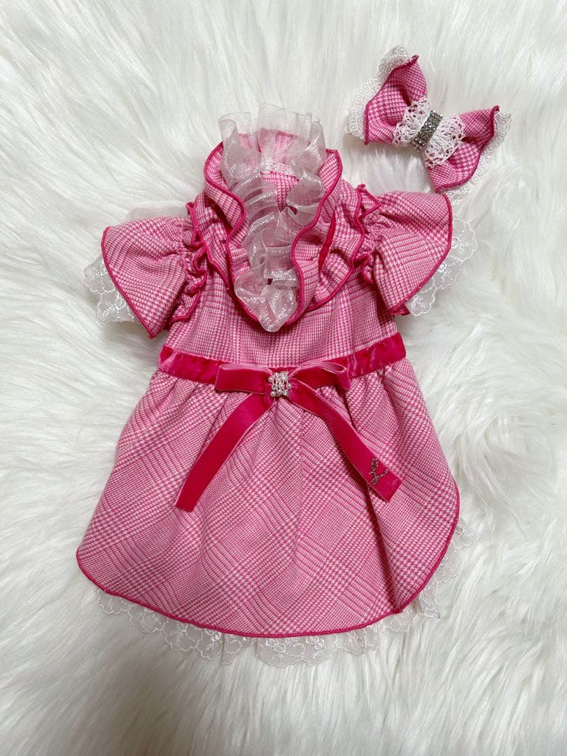 リュクスバーディ 犬服 ドッグウェア シュクレワンピース チェック柄