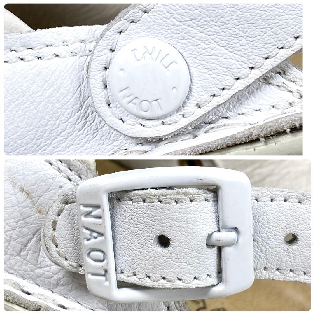 『極美品』NAOT IRIS サボサンダル ホワイト レザー ナオト アイリス