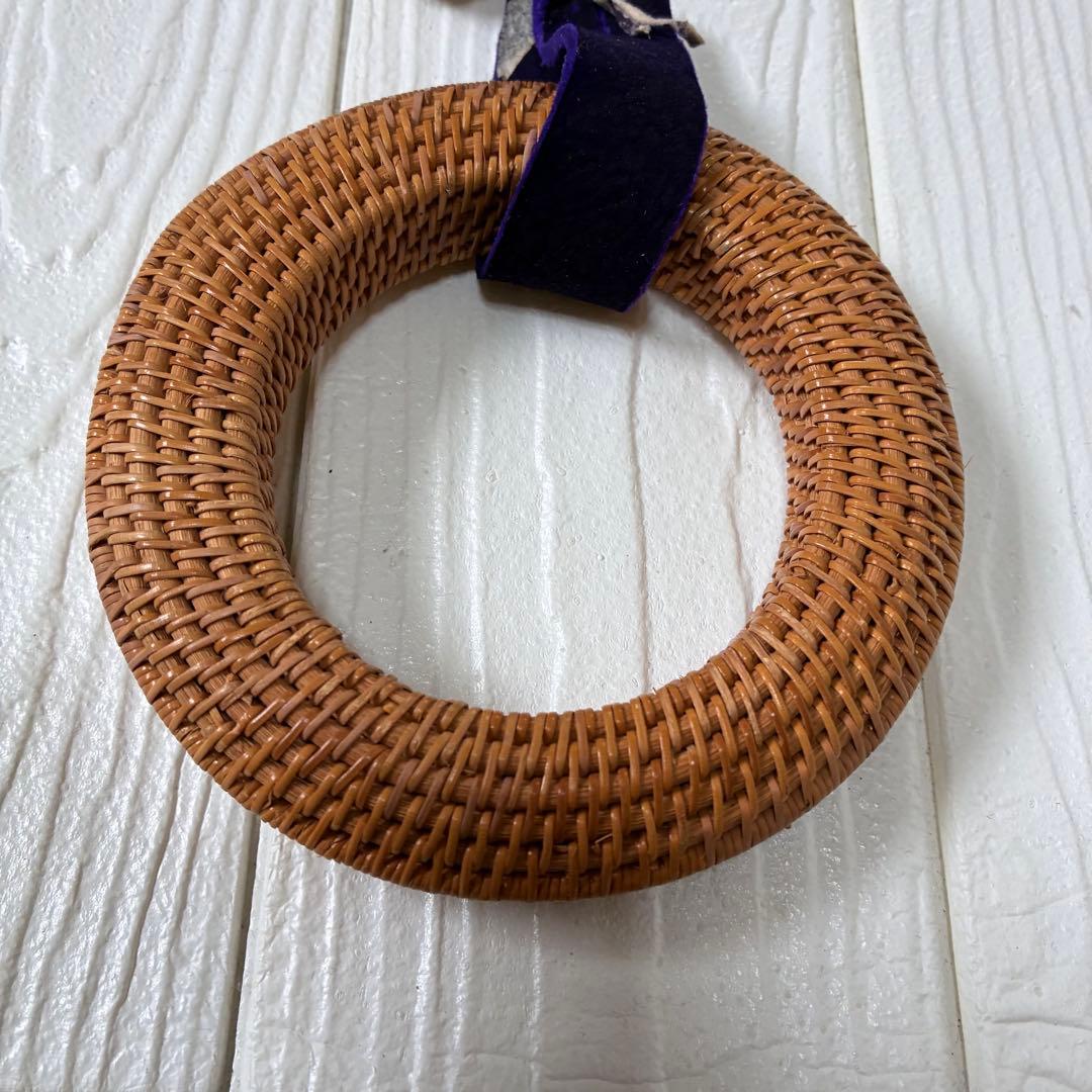 弓道　弦巻　ぎり粉入付き　セット　牛角　籐製