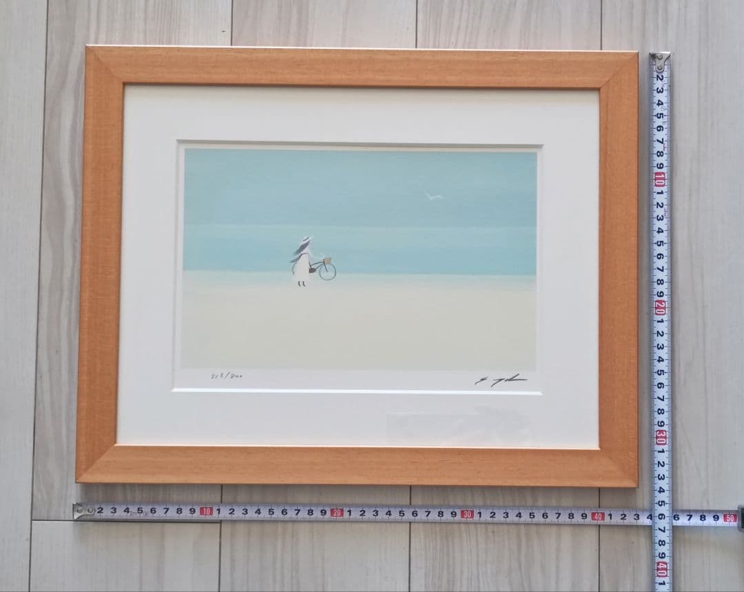 葉祥明 版画 少女とカモメ