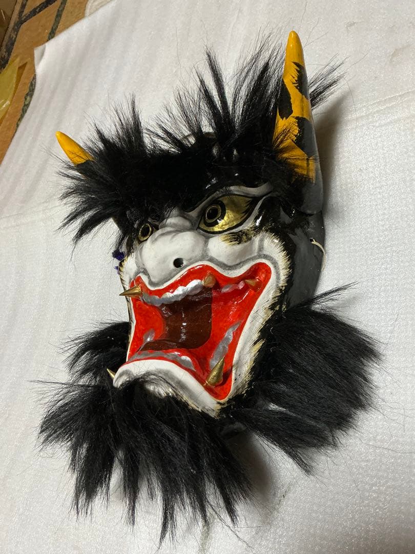 石見神楽・神楽面　和紙製。【我が家の魔除けとして…】。